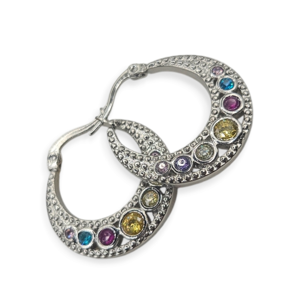 Multi-colored Crystal Earrings